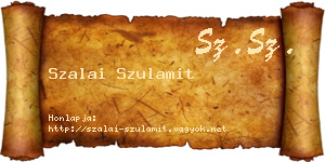 Szalai Szulamit névjegykártya
